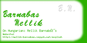 barnabas mellik business card